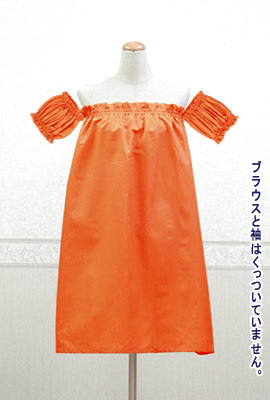 オレンジのオーダーブラウス（カヒコスタイル） no.410