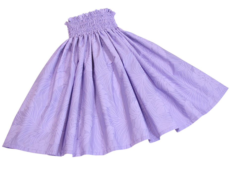紫（ラベンダー）のパウスカート・トロピカルリーフ no.7337
